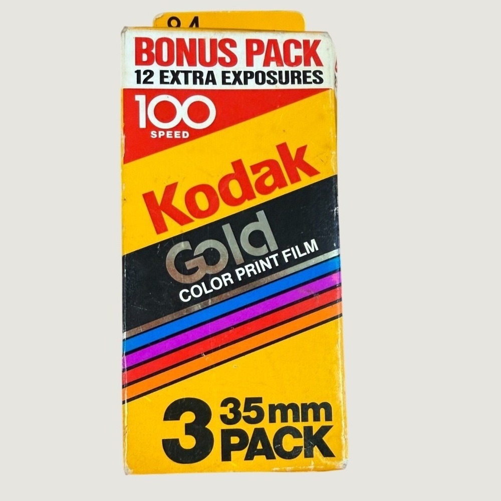 Kodak Gold 100 35mm Film 3 Pack Bonus 84 Exp Expired 1993 Vintage USA Made
